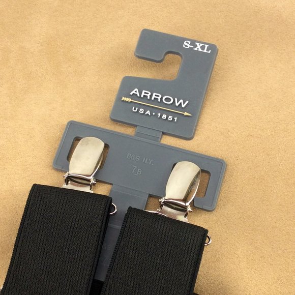 Arrow - Black and Stainless Steel Suspenders with Tags - Picture 3 of 6